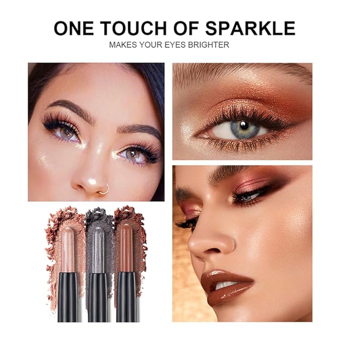 Coffee Eyeshadow Stick Makeup, Cream Shimmer Eye Shadow Pencil, Hypoallergenic - Image 4