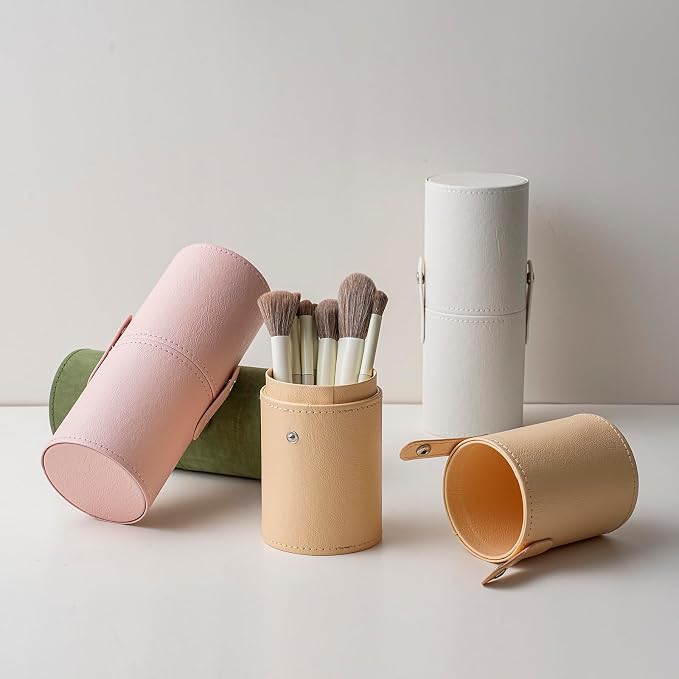 Portable Makeup Brush Holder, Waterproof PU Leather Travel Makeup Brush Case - Image 5