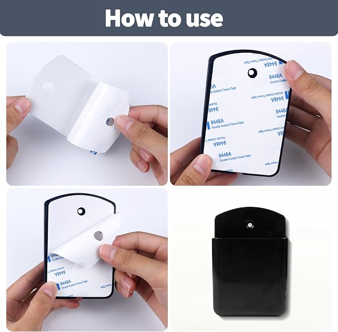 6 PCS Remote Control Holders Wall Mount, Self Adhesive TV Air Conditioner - Image 5