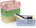 Xhwykzz 4 Pack Mini Foldable Plastic Small Baskets by Xhwykzz