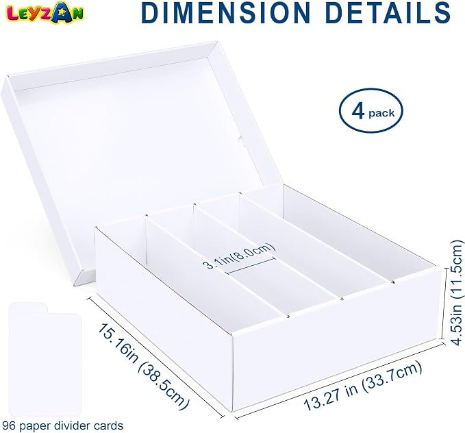 Trading Card Storage Box, 4 Pack 3200 Count Cardboard Storage Box - Image 2