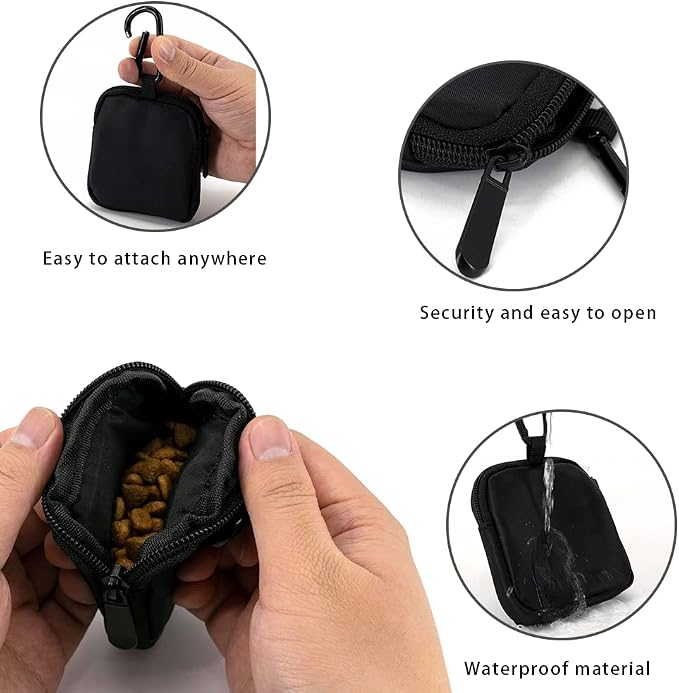 Dog Treat Pouch 2 PCS, Waterproof Small Dog Treat Bag - Image 6