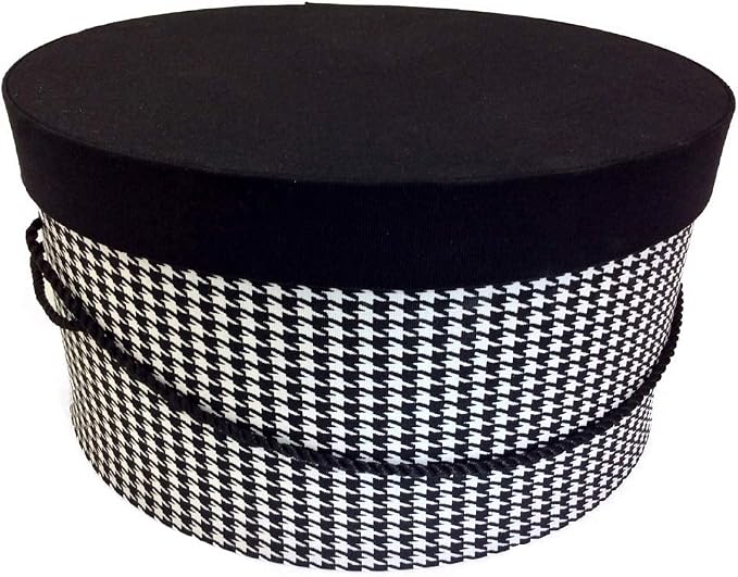 Sarah's Hat Boxes Classic Houndstooth Hat Box – 21.5" x 11.5" Handmade in USA – - Image 5