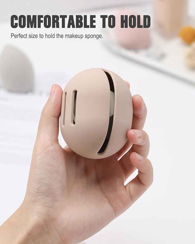 FERYES 2 PCS Makeup Sponge Holder – Shatterproof Eco-Friendly Silicone Beauty - Image 6