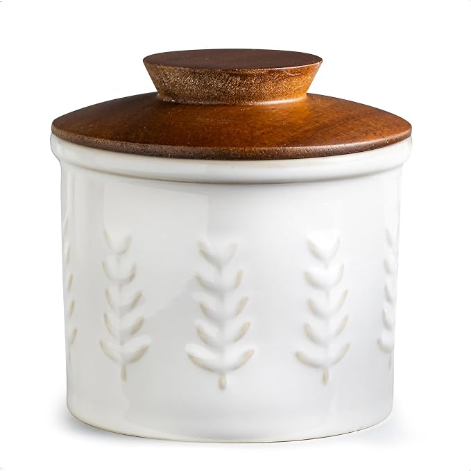 Ceramic Butter Dish With Lid, Butter Crock by YHOSSEUN