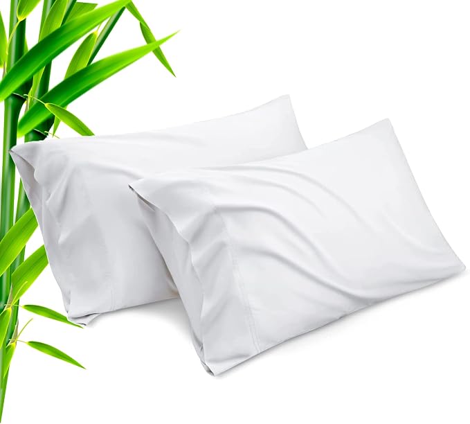 TELUS Pillow Cases King Size 2 Pack, Bamboo Rayon Cooling Pillowcases by TELUS