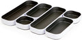 Three by Three Seattle 6 Piece Metal Stacking Bins + Drawer Organizers Set: by ThreebyThreeSeattle