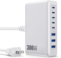 USB C Charger 300W USB C Charger Block 8-Ports GaN IV Fast Charging Station by APHUWJ