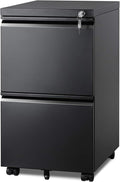 DEVAISE 2 Drawer Metal File Cabinet, Fully Assembled, Under Desk, Fits by DEVAISE