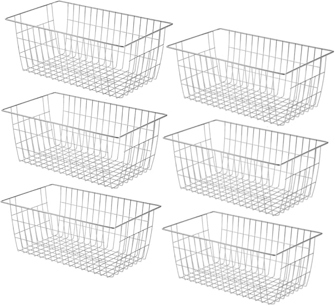 Slideep Farmhouse Wire Organizer Storage Bin Basket by WelcometotheSlideep