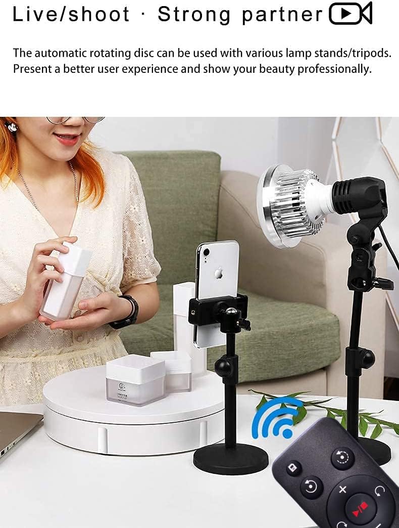JAYEGT Motorized Rotating Display Stand, 330Lbs Load,360 Degree