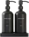 Matte Black Soap Dispenser Set, Kitchen Soap Dispenser Set by PrusWaso