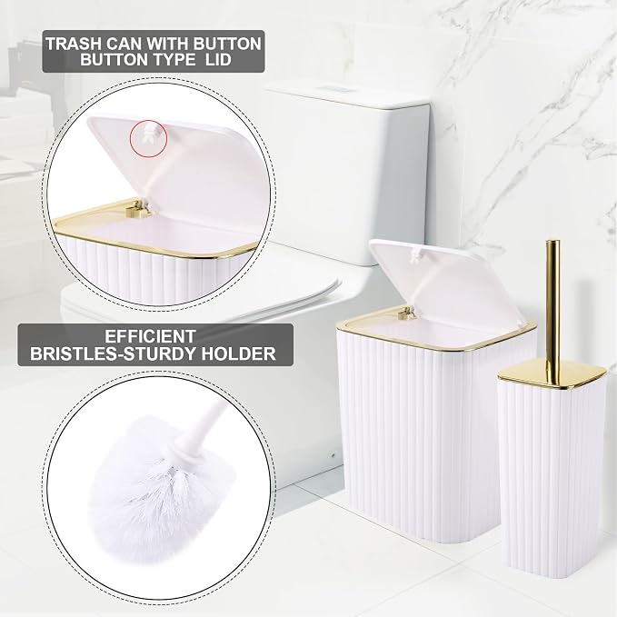 Bathroom Accessories Set- 25PC White Bathroom Set, Bathroom Set - Image 8