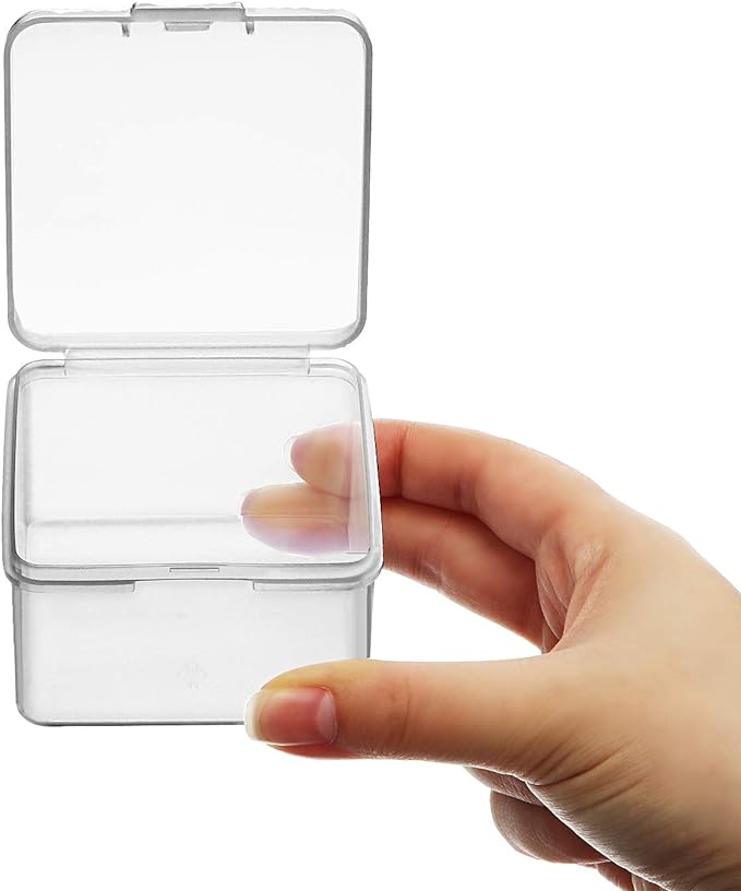 SATINIOR 24 Packs Small Clear Plastic Beads Storage Containers Box - Image 4