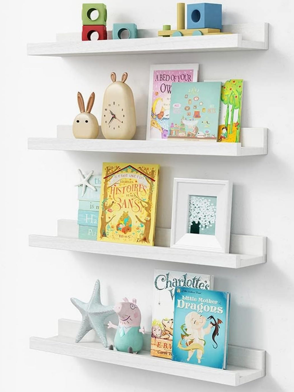Forbena 16 In Picture Ledge Shelf, Small Floating Shelves with Lip for