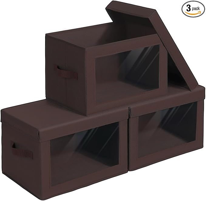 Foldable Storage Boxes with Clear Window by Homsorout