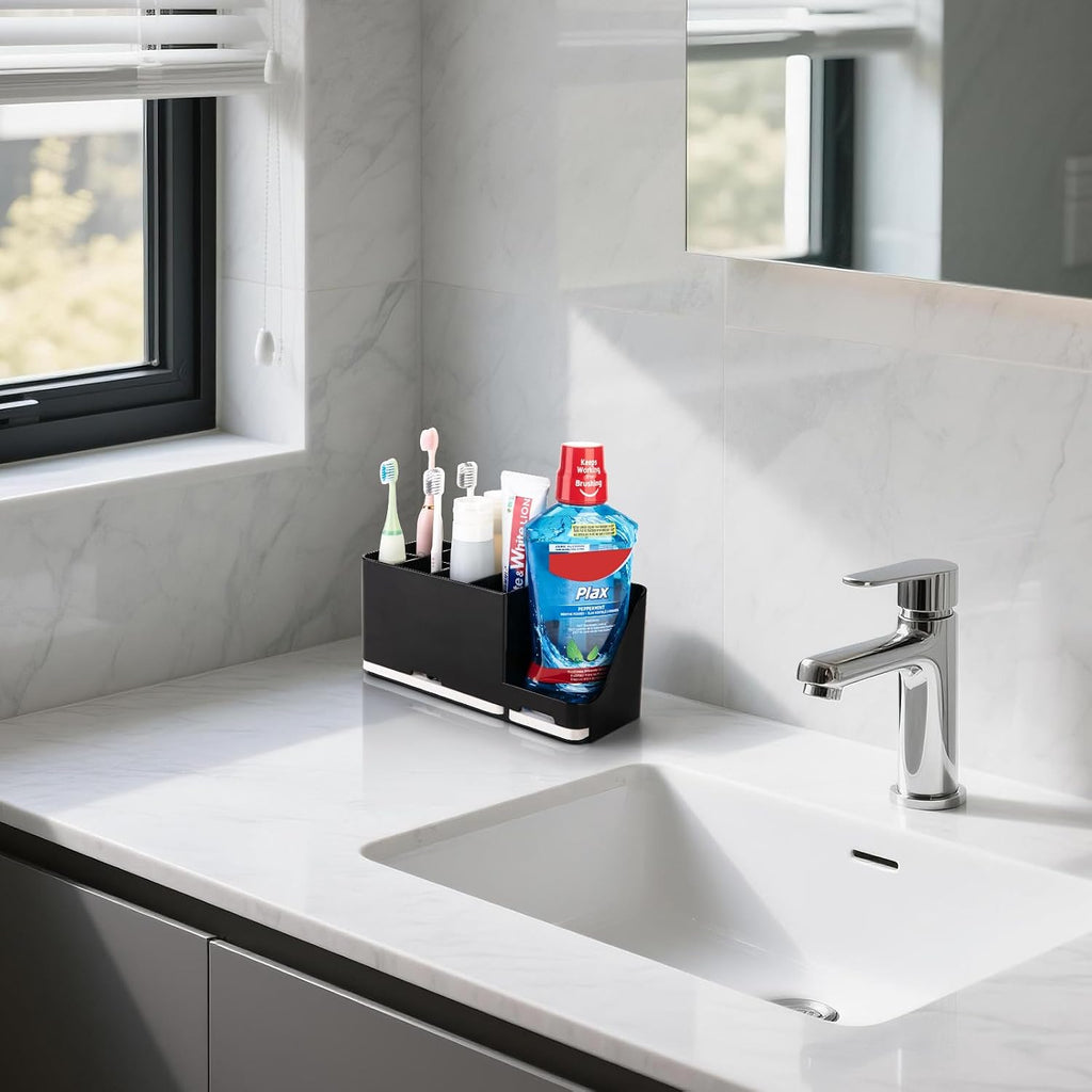 YONGAIJIA Toothbrush Holders for Bathrooms with 8 Slot Organizer