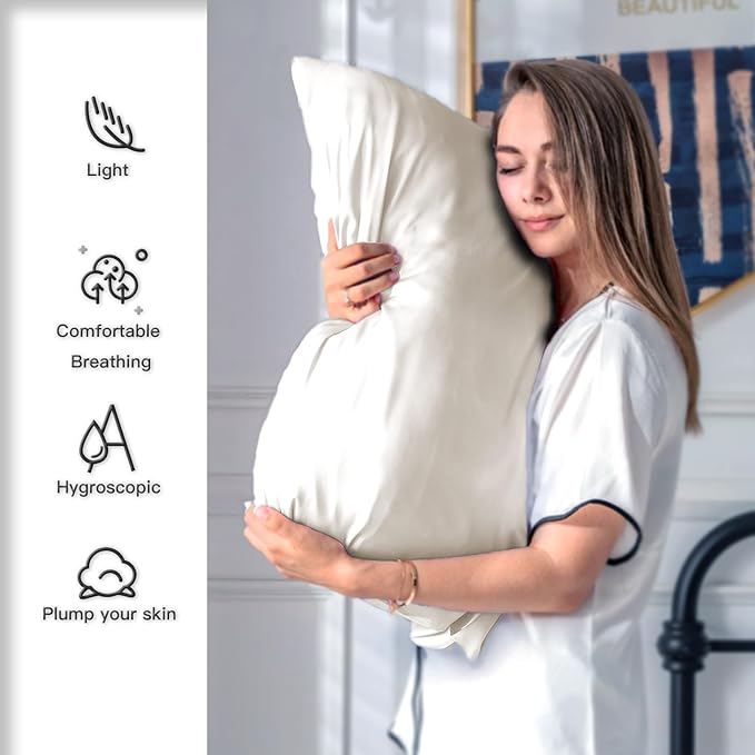 Mulberry Silk Pillow Cases for Hair and Skin Queen Size Silk Pillowcase - Image 3