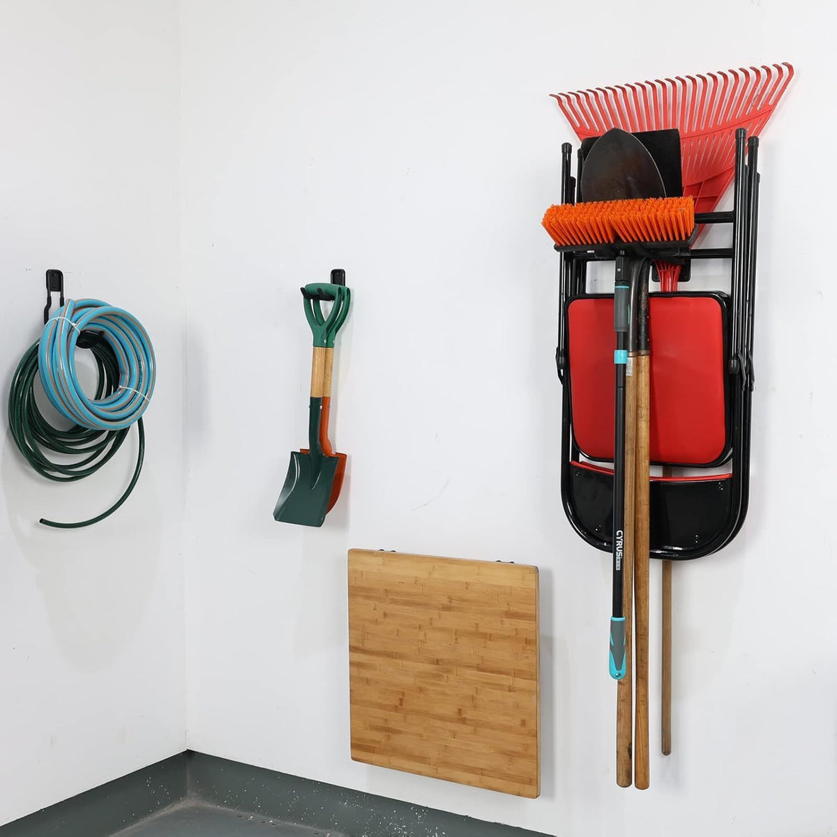 Wallmaster Wall Mount Garage Hooks, Heavy Duty Long Utility Storage