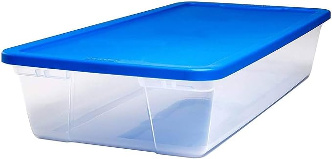HOMZ 2-Pack Snaplock, Large Clear Plastic Storage Organizer Bins w/Lids - Image 9