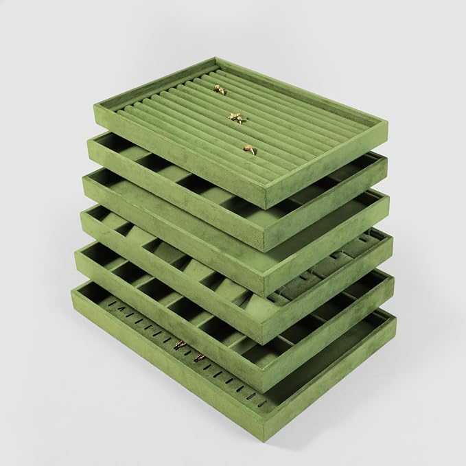 Velvet Stackable Jewelry Display Flat Tray - Image 6