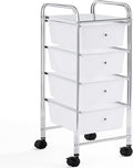 Yaheetech 4 Drawers Cart Rolling Plastic Storage Cart and Organizer Metal Frame by Yaheetech