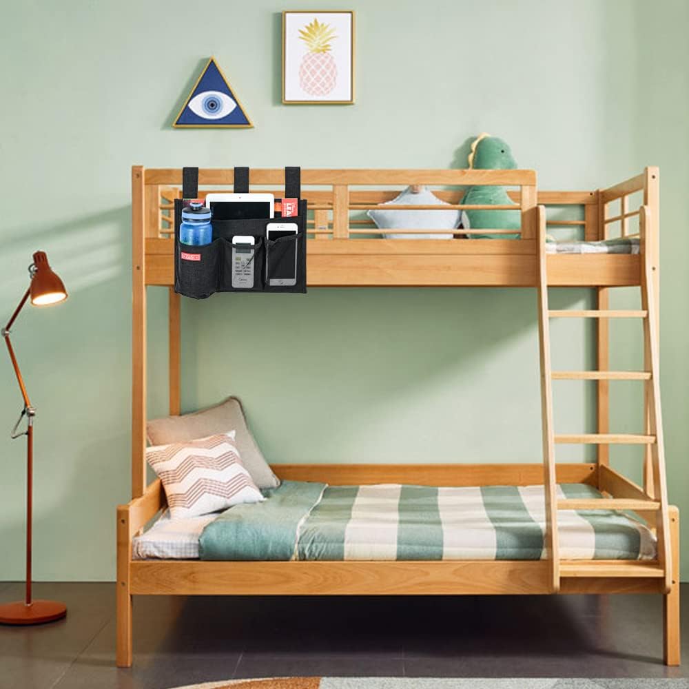 Zafit Linen Bedside Caddy, Bedside Storage Organizer for Hospital