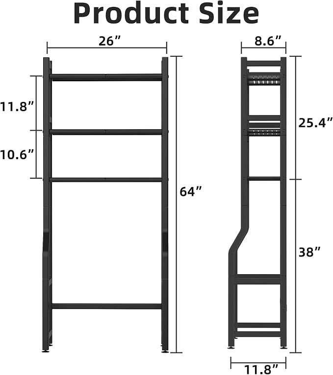 3 Tier Over The Toilet Storage Rack - Image 2