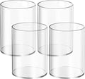 4 Pieces Clear Acrylic Pen Holder Round Acrylic Pencil Cup Clear Makeup Bush by MOTOTO