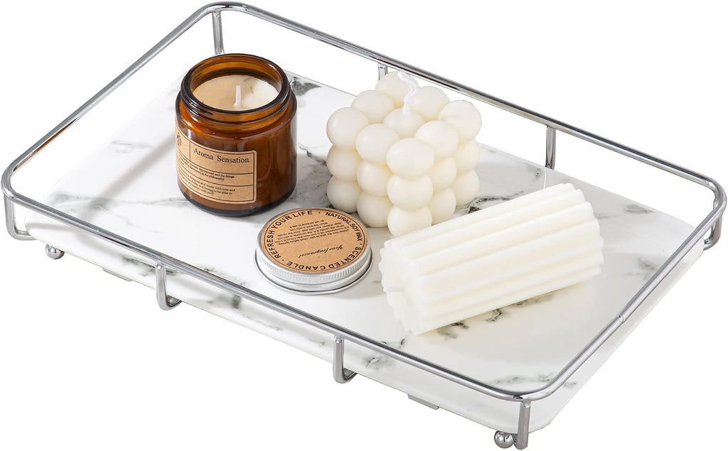 Dobbyby Vanity Tray Makeup Organizer Cosmetics Storage Bathroom