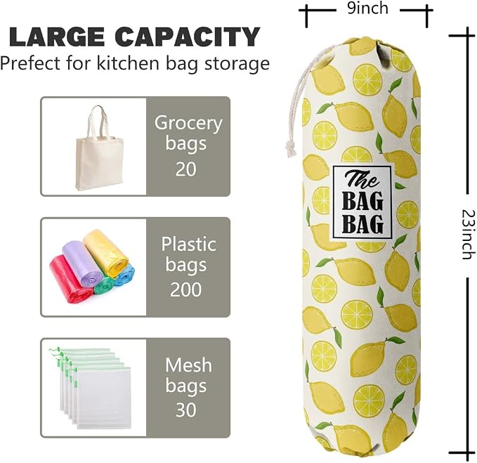 C-1 Lemon Grocery Bags Holder & Organizer - Image 2