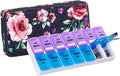 Weekly 7 Day Pill Organizer Case 2 Times a Day, Large Portable Cute Pill Box 7 by zumd