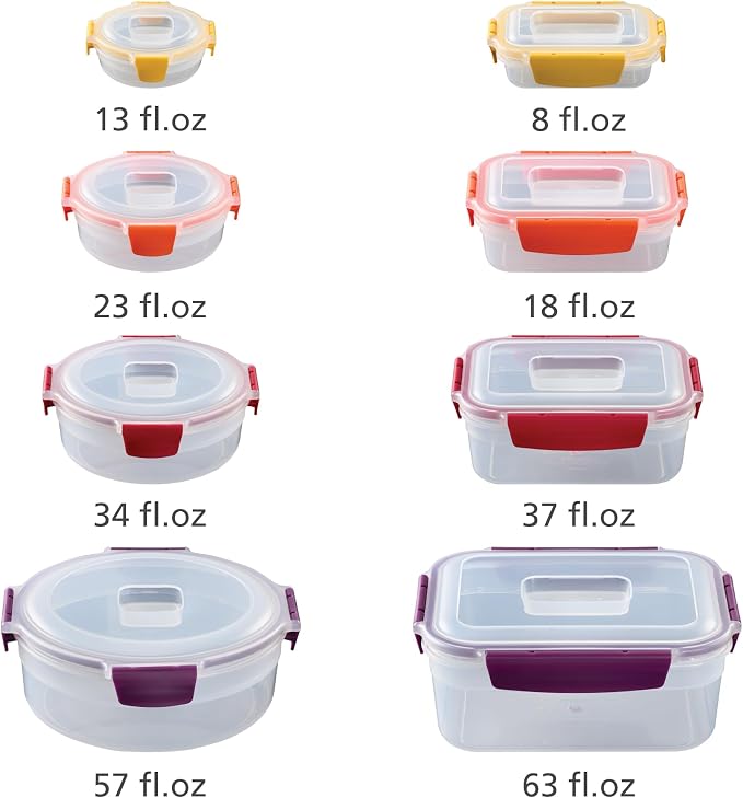 Joseph Joseph Nest Lock 16-piece Plastic BPA Free Food Storage Container Set - Image 3