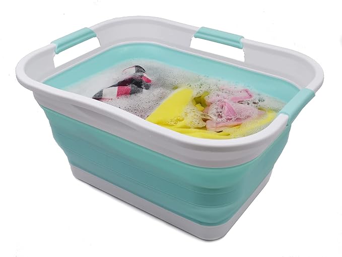 SAMMART 30L Collapsible Plastic Laundry Basket - Image 5