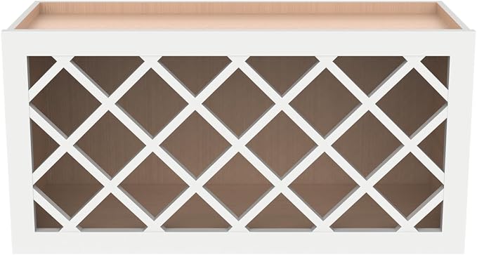 Origami Solid Wood RTA Wine Bottle Rack Wall Cabinet - Image 4