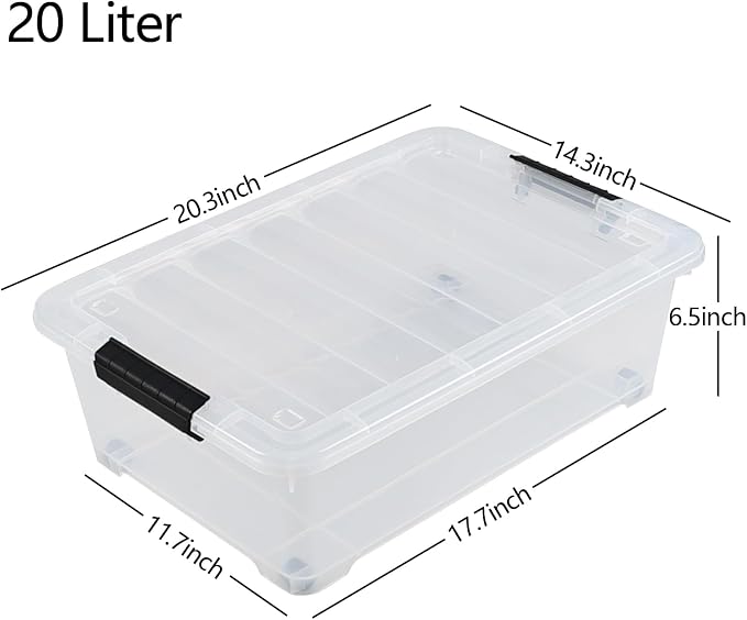 Gloreen 20 Quart Lidded Storage Bins - Image 3