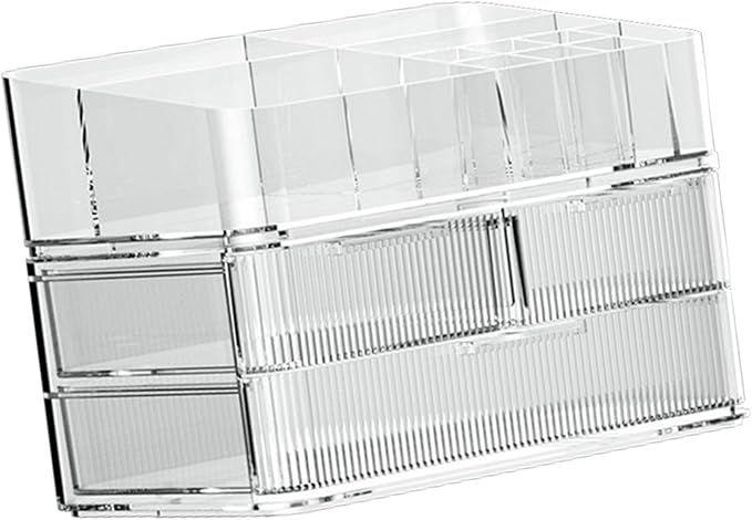 Fenteer Makeup Organizer Drawer Organizer Clear Large Capacity Cosmetic Display - Image 5