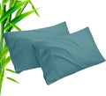 Teal Pillow Cases Queen Size 2 Pack, Bamboo Rayon Cooling Pillowcases by TELUS