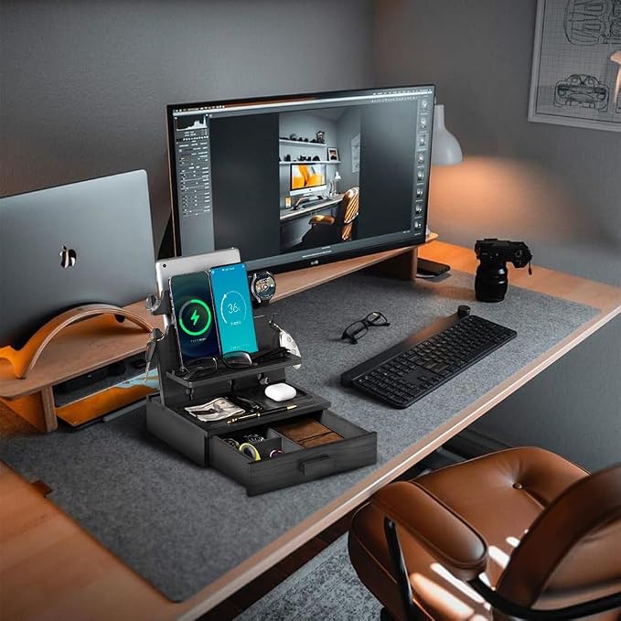 Black Wood Phone Docking Station - Image 8