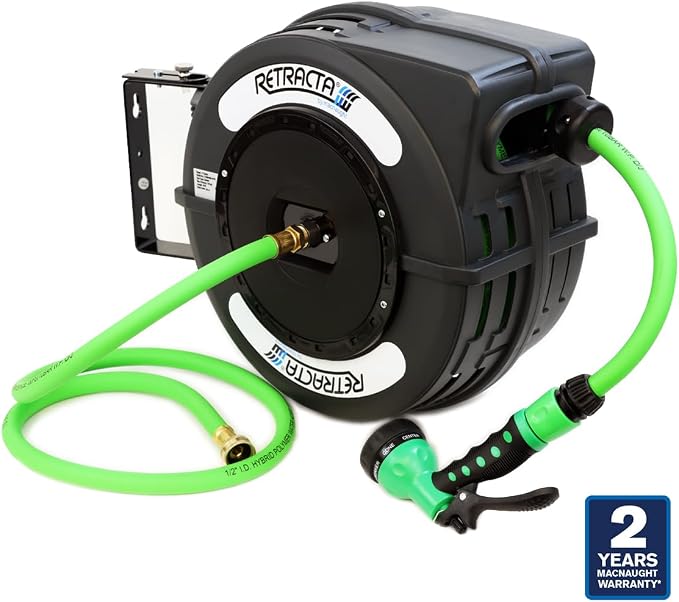 Macnaught C1 Series Retractable Garden Hose Reel, 40 Ft Water Hose Reel Heavy - Image 2