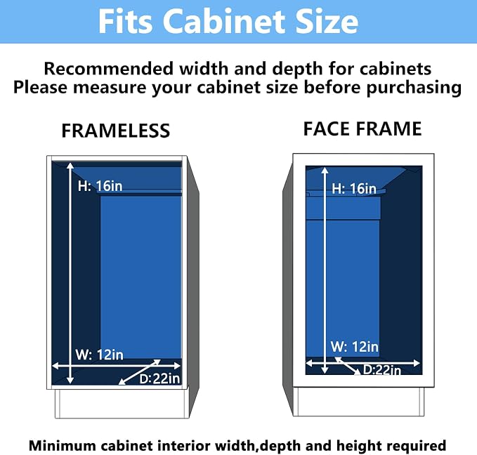 2 Tier Individual Pull Out Cabinet Organizer 11½" W x 21½" D, Heavy Duty - Image 4