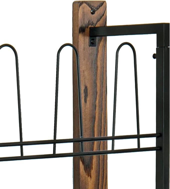 MyGift Premium Black Metal Hanging Wall Shoe Rack - Image 6