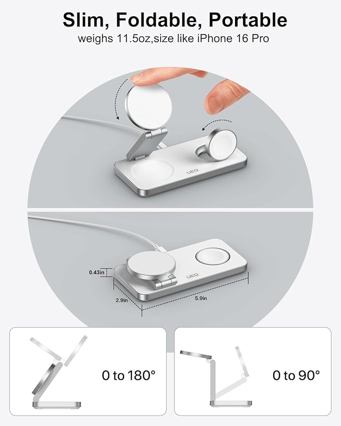 Foldable 3 in 1 Wireless Charging Station - Image 3