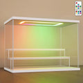 NONEMEY LED Acrylic Display Case, 3 Tier Display Case with RGB Lights