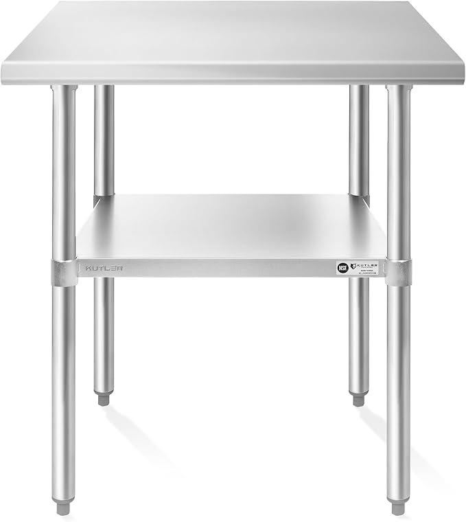 KUTLER Stainless Steel Table 30 x 48 Inches, NSF Heavy Duty Commercial Kitchen - Image 3
