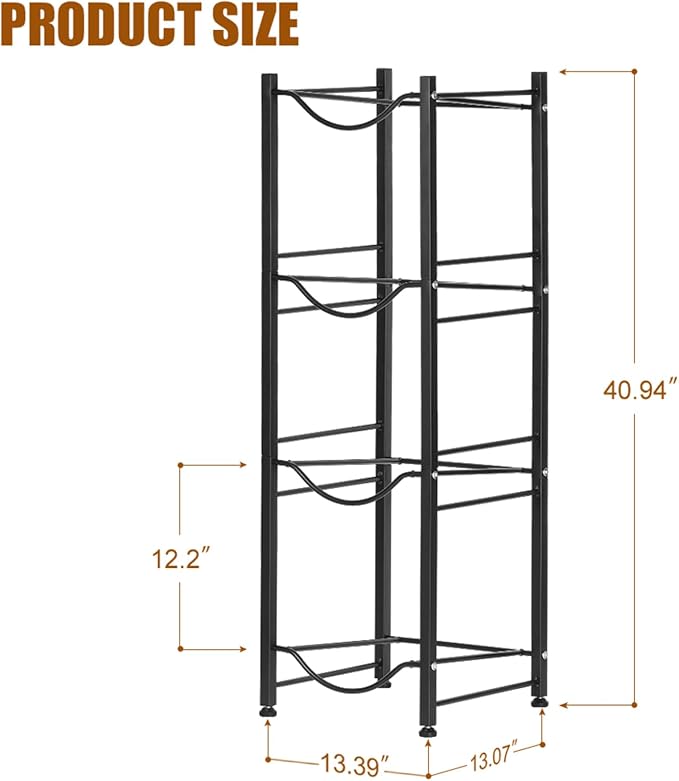 smusei 5 Gallon Water Bottle Holder 4 Tier Water Cooler Jug Stand Storage - Image 2