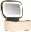 Small Makeup Bag with Led Mirror, Mini Travel Make up Bag 3 Light Modes by Extrei+Gent