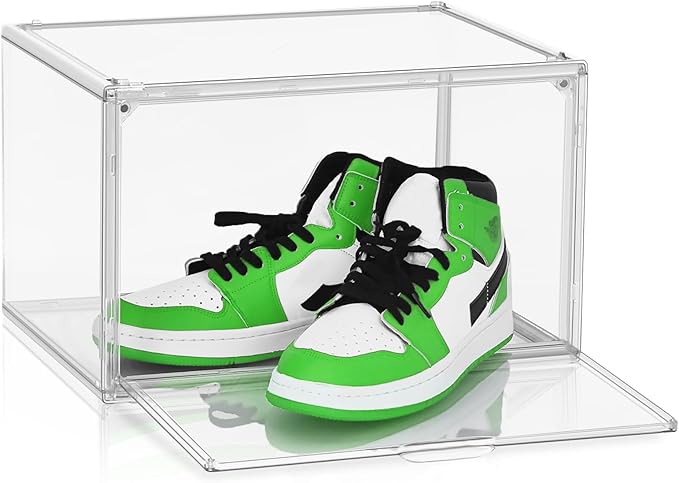 Size 14 Acrylic Sneaker Shoe Display Case Transparent Shoe Box Storage Bins by DAYOOH