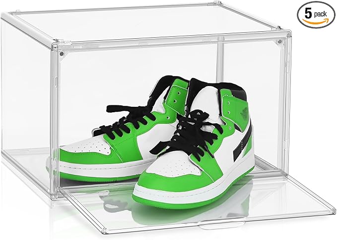 5 Pack Acrylic Shoe Box Size 14, Figures Collectibles Showcase by DAYOOH