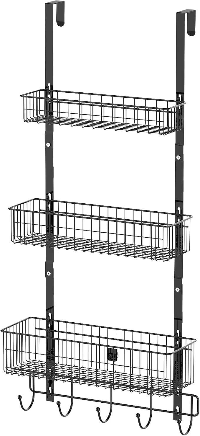 CADUKE Black Over The Door Organizer Over The Door Hooks by CADUKE